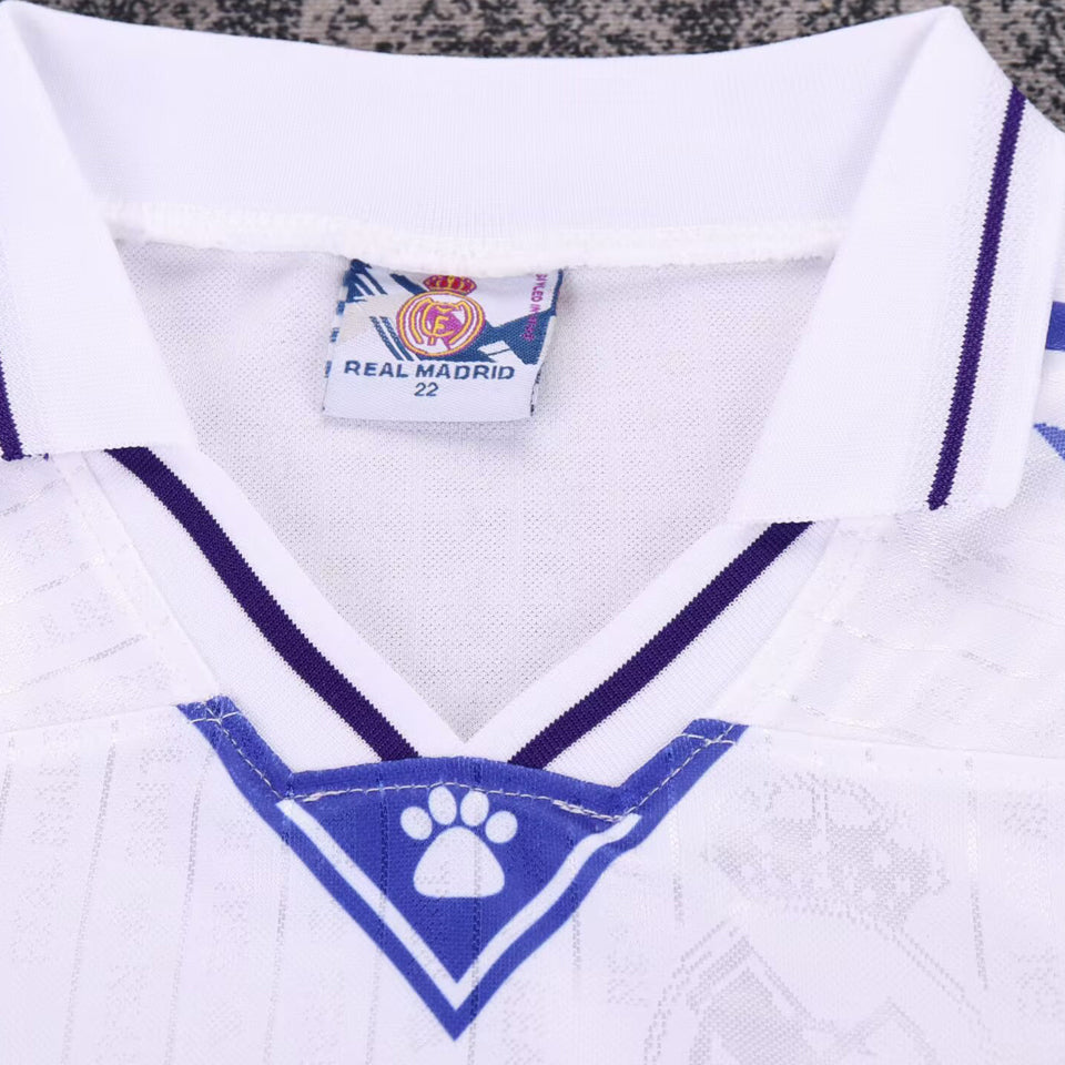 1966/97 Real Madrid Home Short Sleeve Retro Kids Jersey