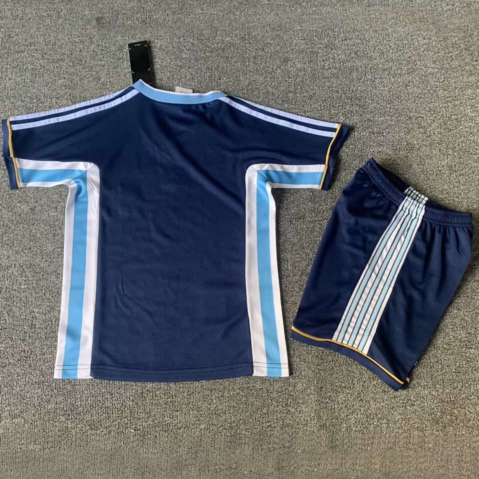 1998 Argentina Away Kids National Team Retro