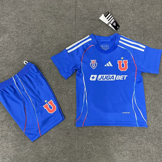 2025/26 Universidad de Chile Home Short Sleeve Jersey for Kids
