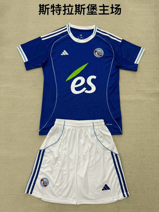 2025/26 Strasbourg Home Short Sleeve Jersey for Kids