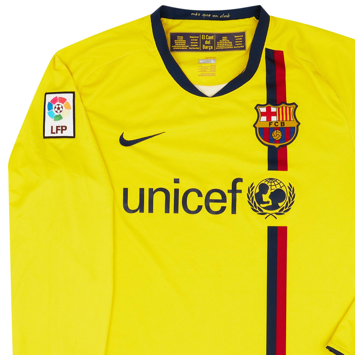 2008-09 FC Barcelona Away Long Sleeve Kit