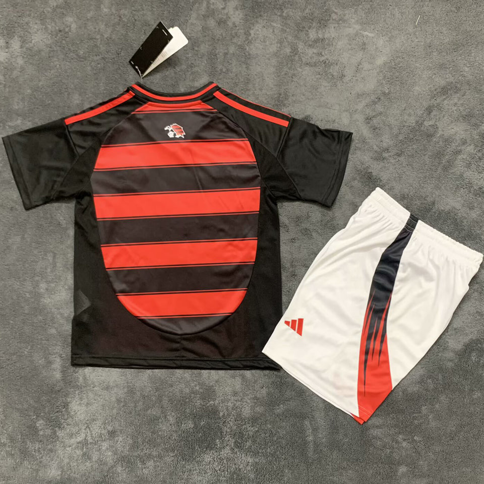 2025/26 Flamengo Home Short Sleeve Jersey for Kids