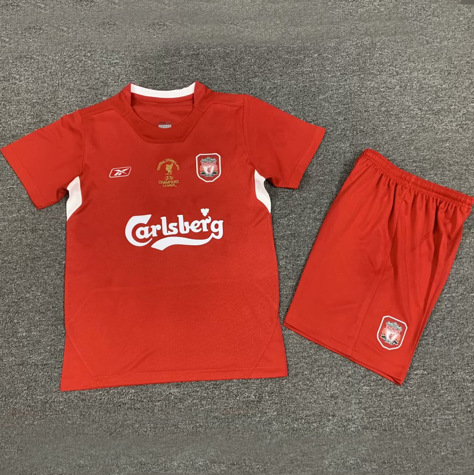 2004/05 Liverpool Home Short Sleeve Retro Kids Jersey