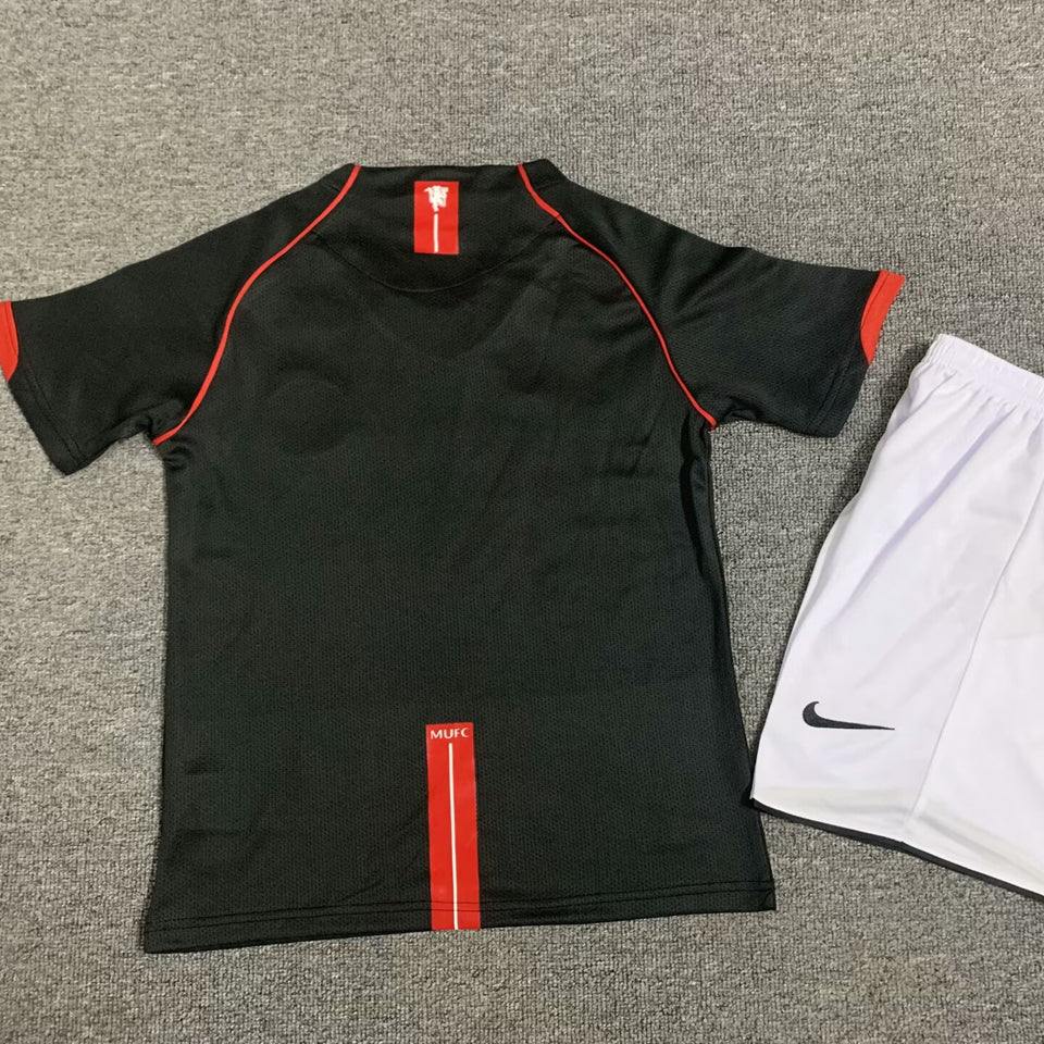 2007/08 Manchester United Away Short Sleeve Retro Kids Jersey