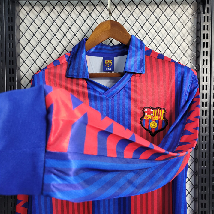 1991-92 FC Barcelona Home Long Sleeve Kit