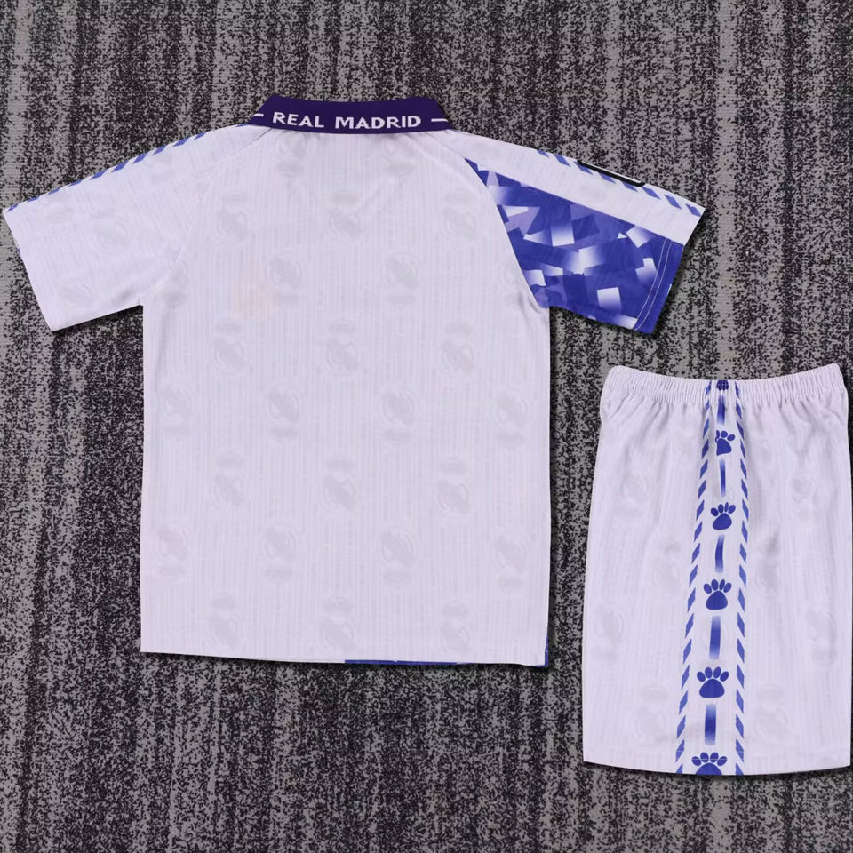 1966/97 Real Madrid Home Short Sleeve Retro Kids Jersey