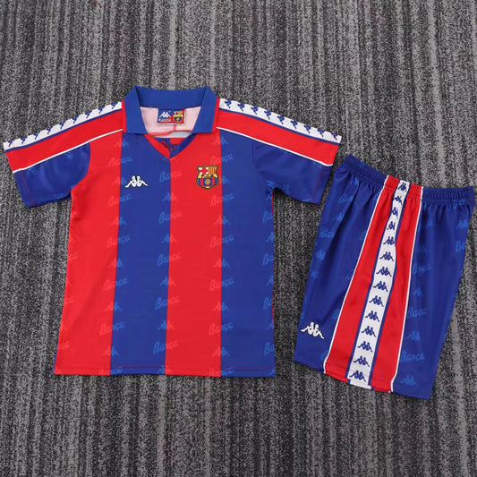 1992/95 Barcelona Home Short Sleeve Retro Kids Jersey