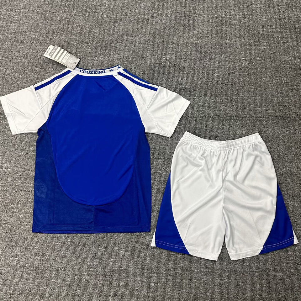 2025/26 Cruzeiro Home Short Sleeve Kids Jersey