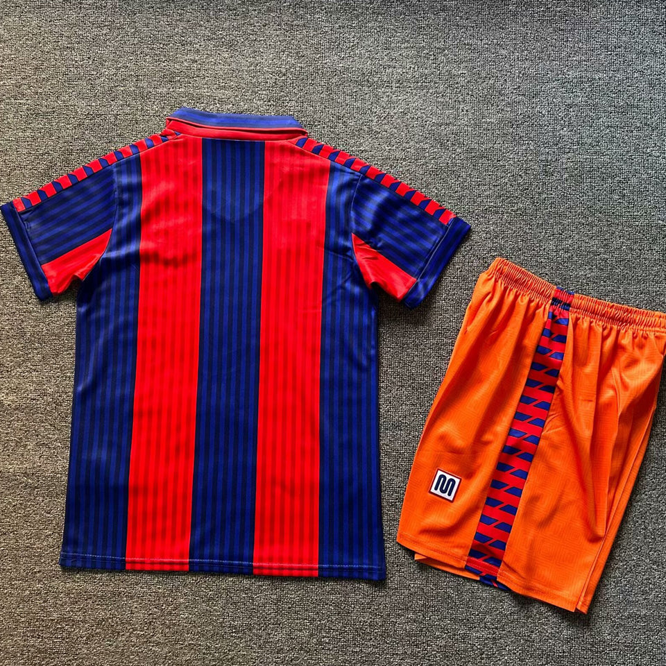 1991/92 Barcelona Home Short Sleeve Retro Kids Jersey