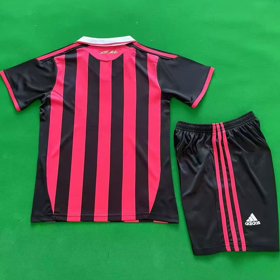 2009/10 AC Milan Home Short Sleeve Retro Kids Jersey