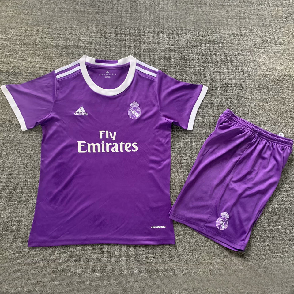 2016/17 Real Madrid Away Short Sleeve Retro Kids Jersey