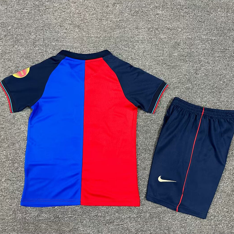 1999 Barcelona Home Short Sleeve Retro Kids Jersey