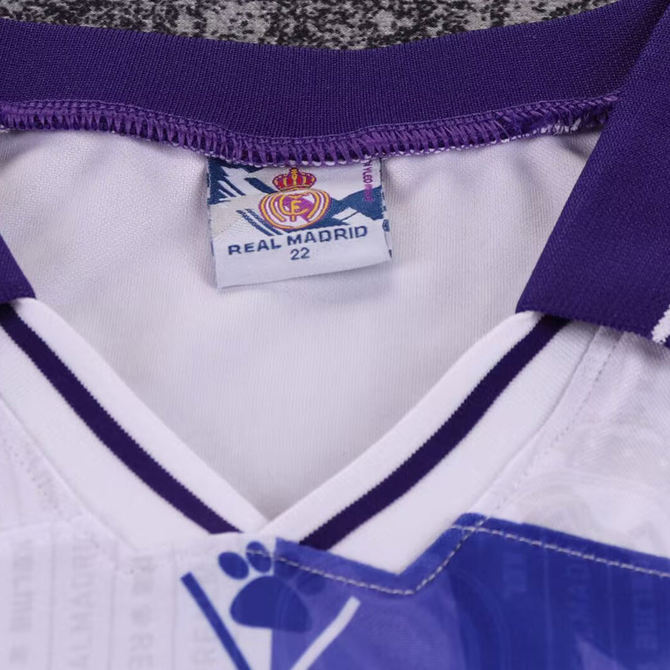 1966/97 Real Madrid Home Short Sleeve Retro Kids Jersey