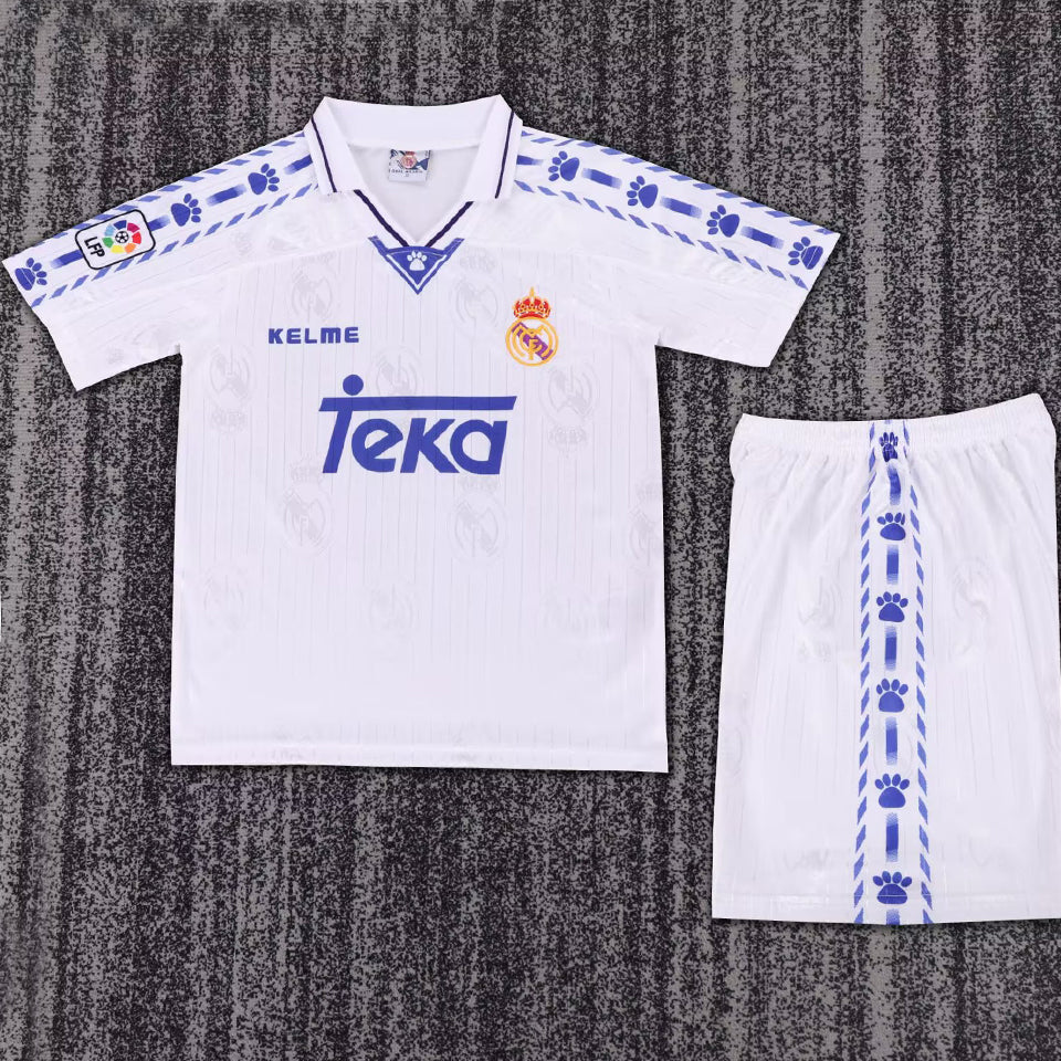 1966/97 Real Madrid Home Short Sleeve Retro Kids Jersey