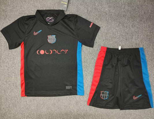 2024/25 Barcelona Away Short Sleeve Kids Jersey