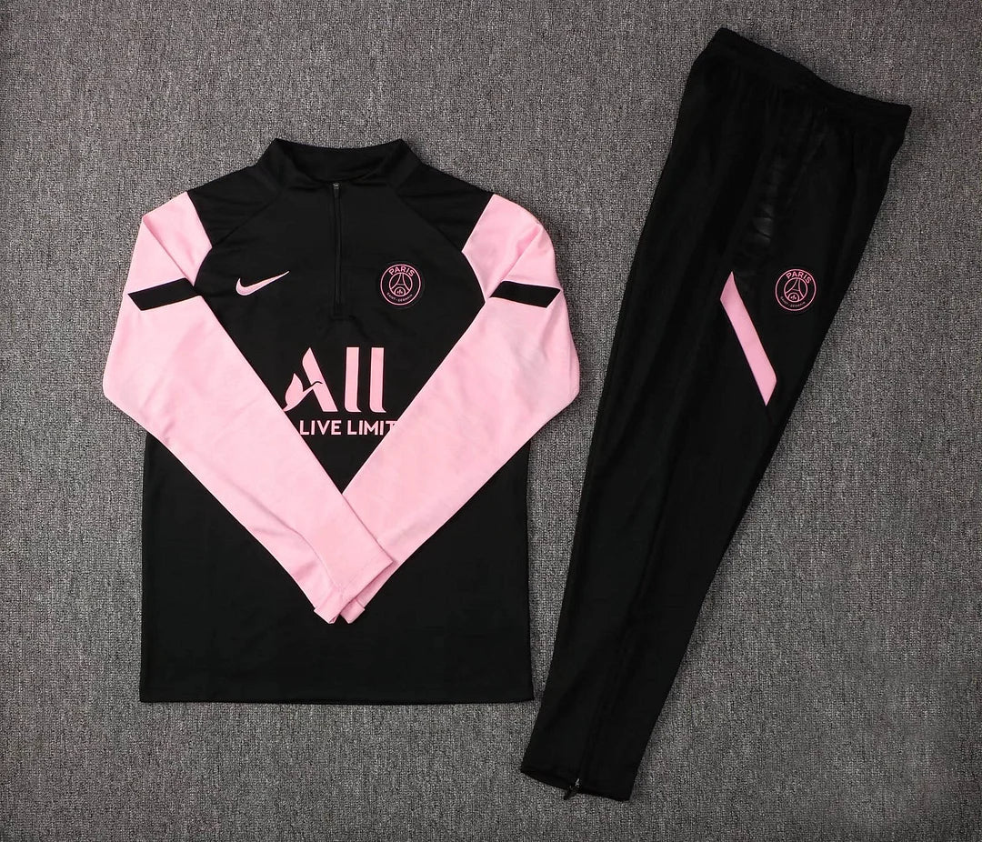 Psg Paris Saint-Germain Black and Pink Tracksuit