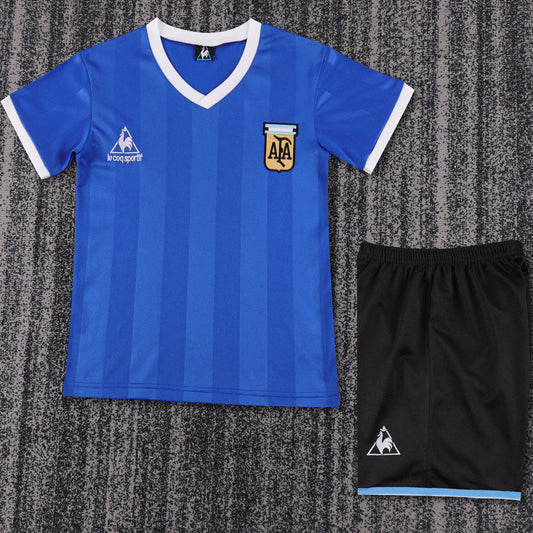 1986 Argentina Away Kids Retro National Team