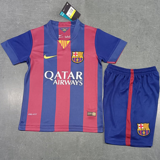 2014/15 Barcelona Home Short Sleeve Retro Kids Jersey