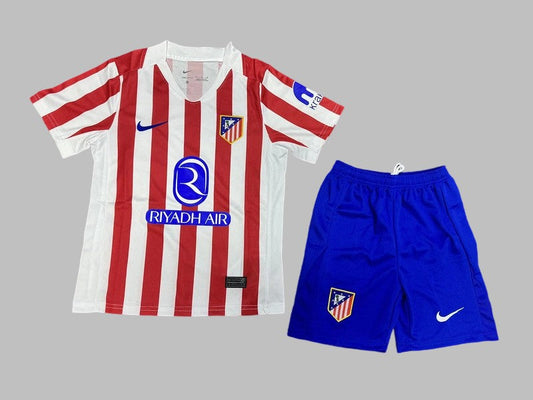 2025-26 Atletico Madrid Home Kit Kids