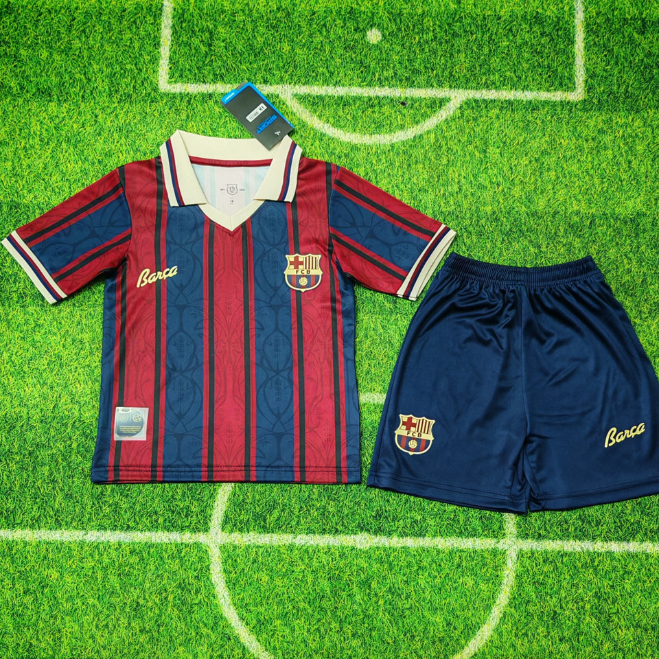 2025 Barcelona Special Short-Sleeved Retro Children's Jersey