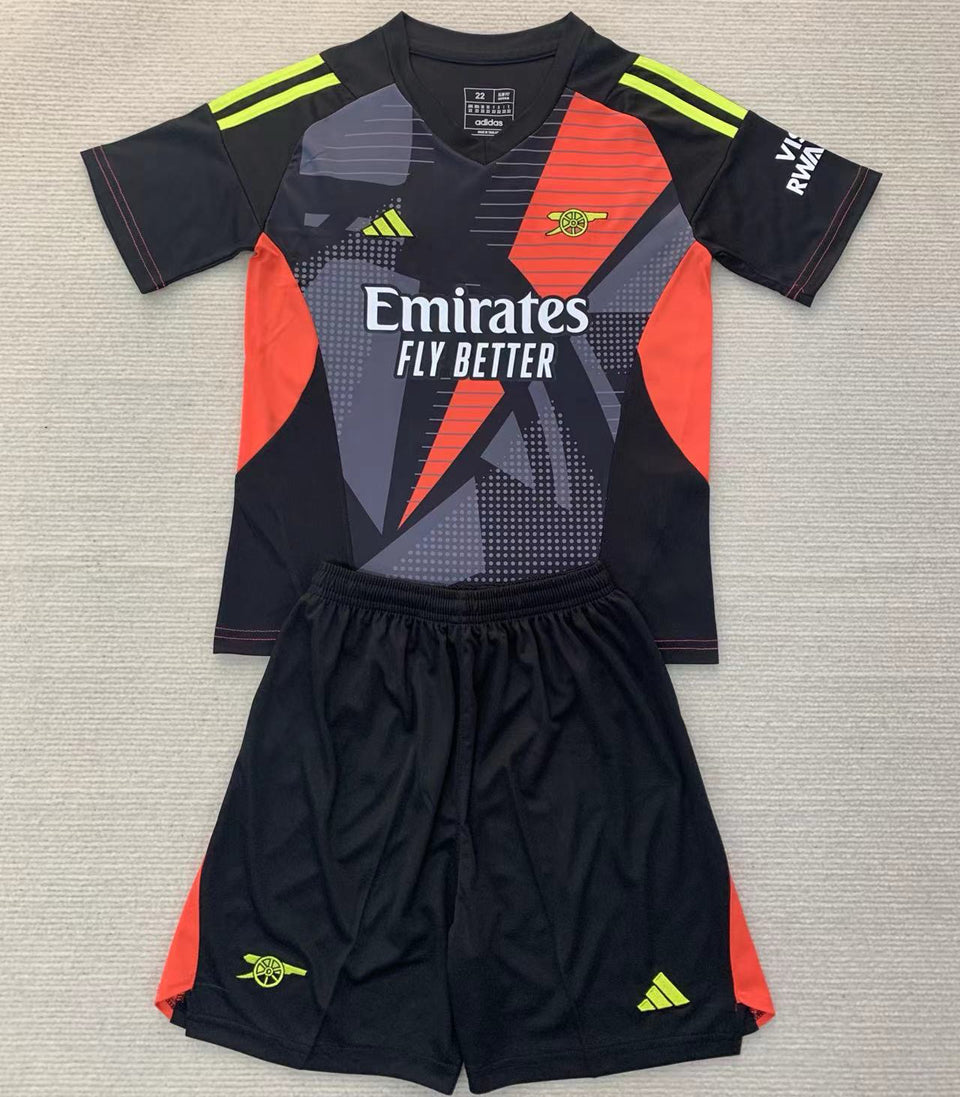 2024/25 Arsenal Goalkeeper Short Sleeve Jersey for Kids