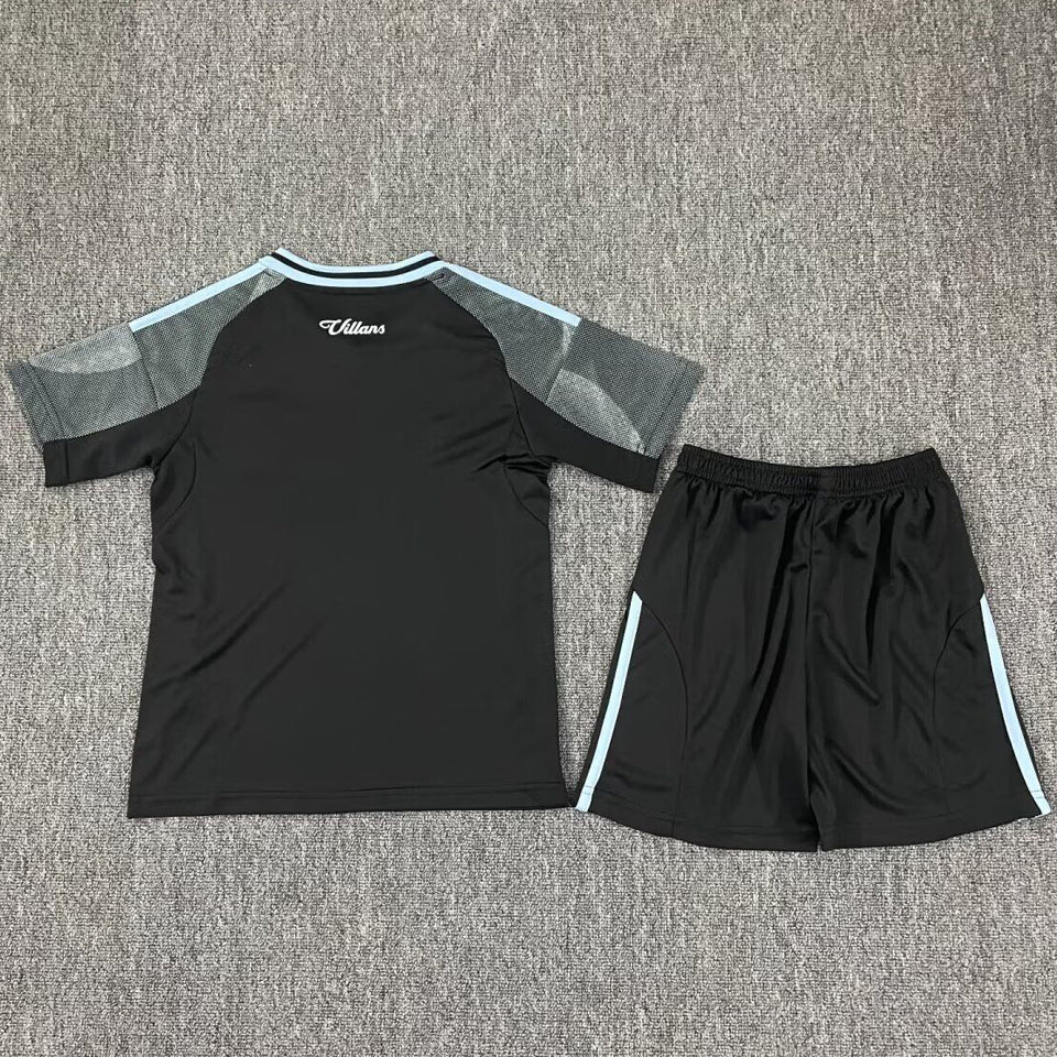 2025/26 Aston Villa Away Short Sleeve Kids' Jersey