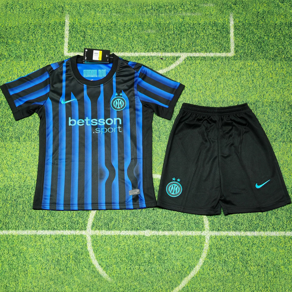 2025/26 Inter Milan Home Short Sleeve Jersey for Kids