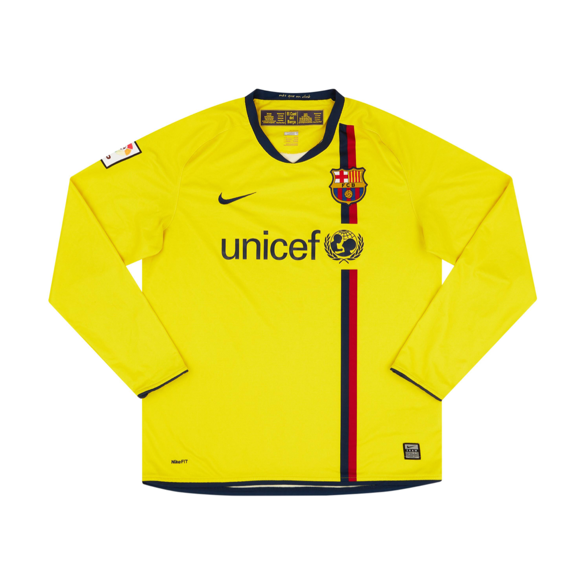 2008-09 FC Barcelona Away Long Sleeve Kit