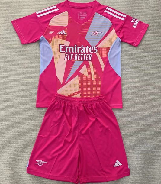 2024/25 Arsenal Goalkeeper Short Sleeve Jersey for Kids