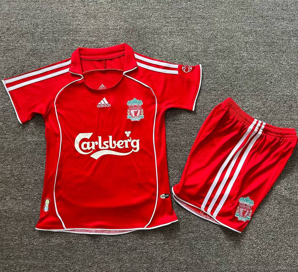 2006/08 Liverpool Home Short Sleeve Retro Kids Jersey