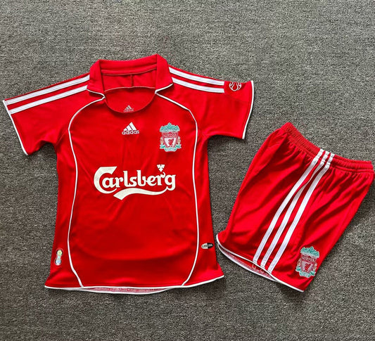 2006/08 Liverpool Home Short Sleeve Retro Kids Jersey