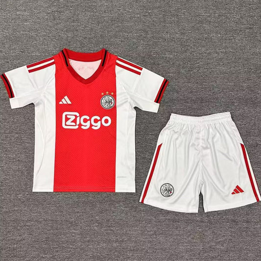 2025/26 Ajax Home Short Sleeve Jersey for Kids