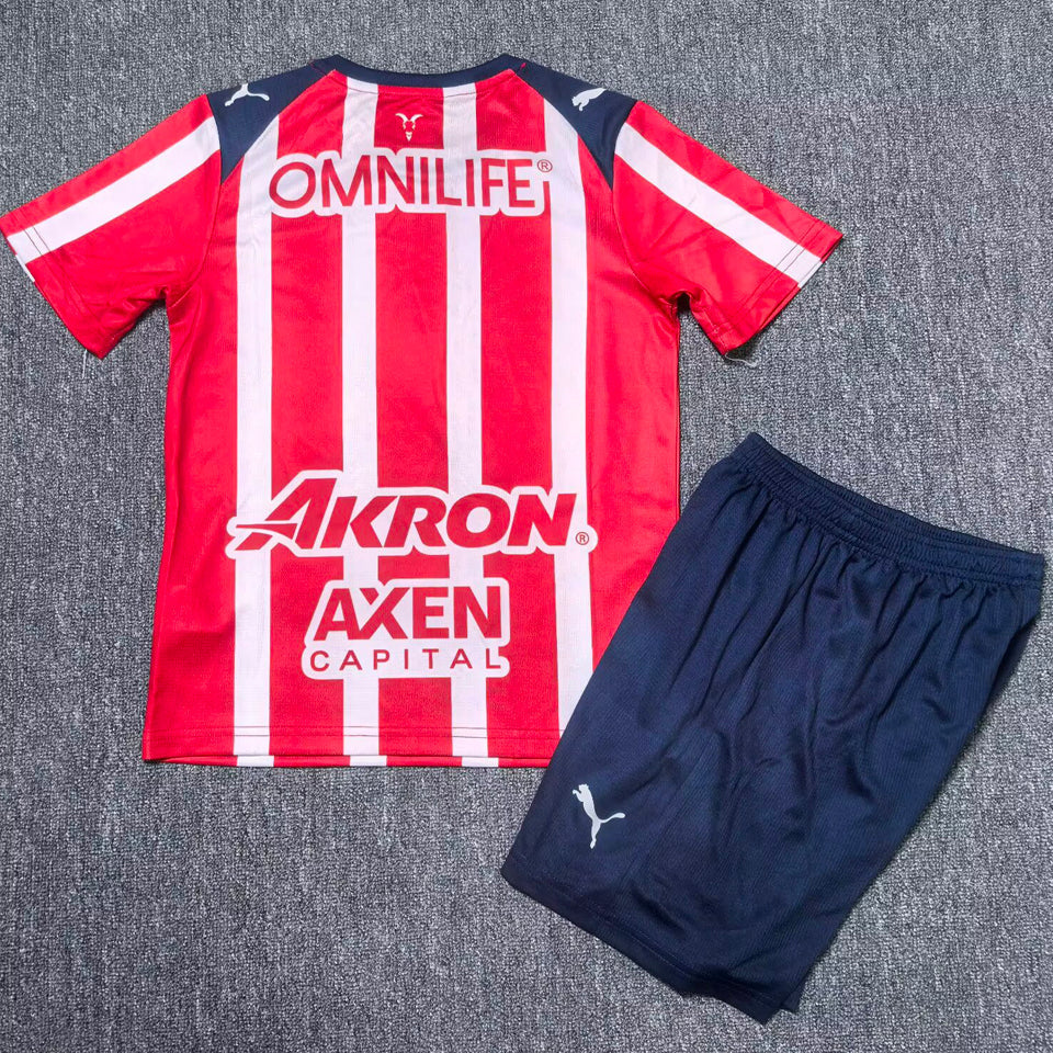 2025/26 Chivas Home Short Sleeve Jersey for Kids