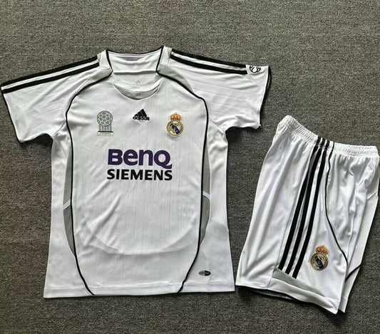 2006/07 Real Madrid Home Short Sleeve Retro Kids Jersey