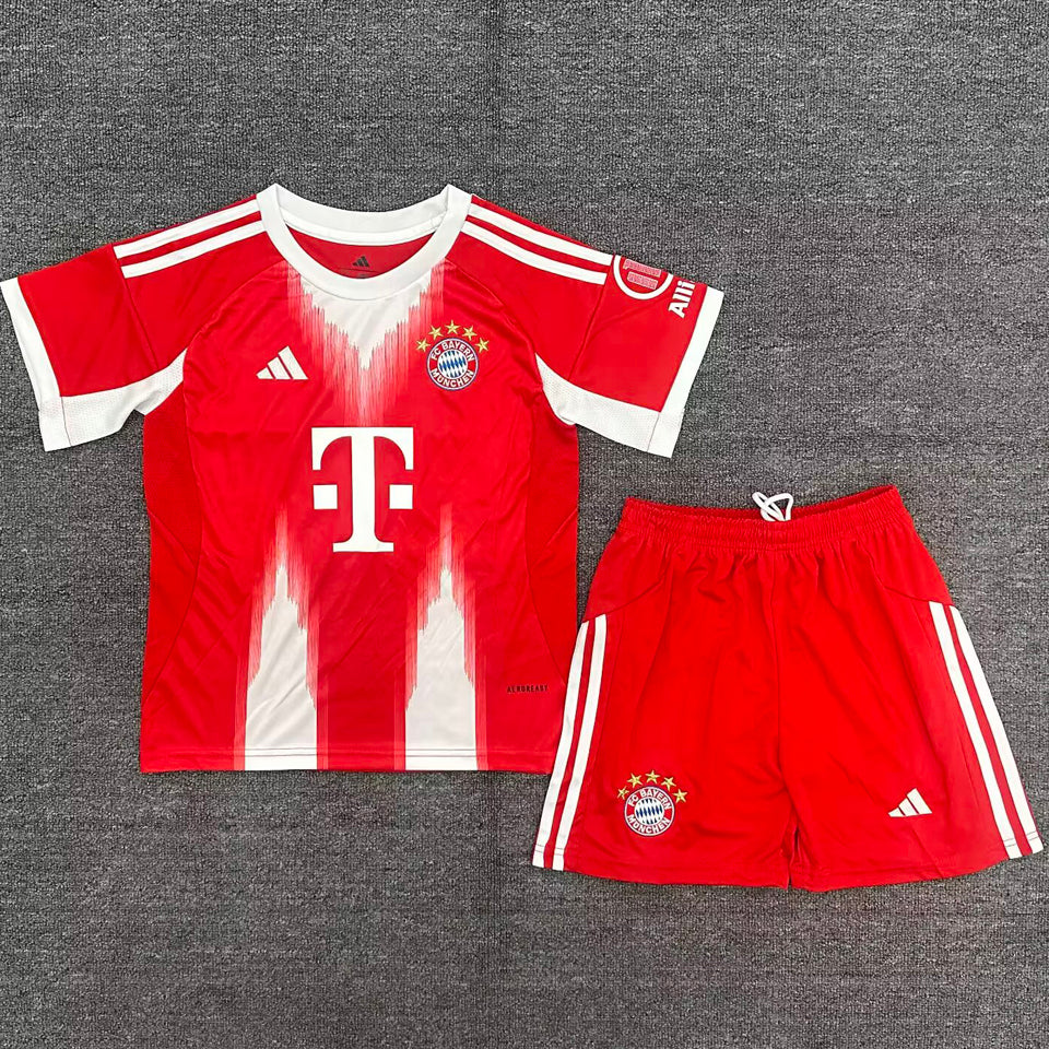 2025/26 Bayern Munich Home Short Sleeve Jersey for Kids