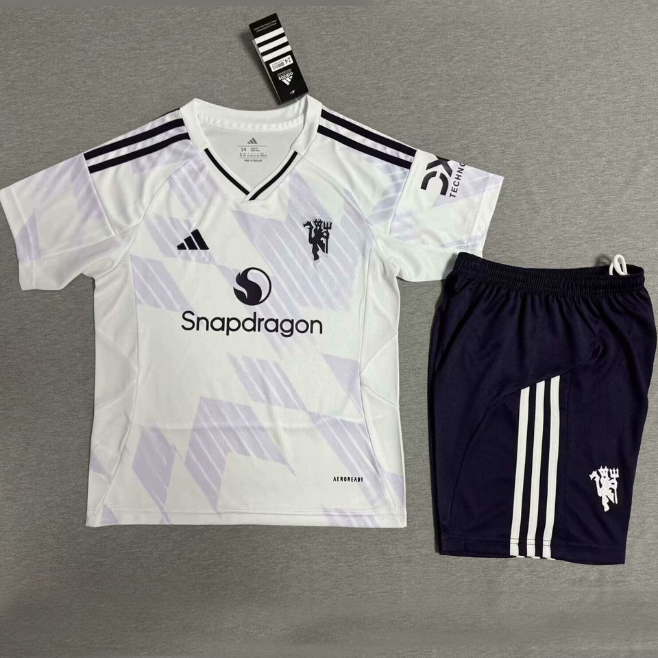 2025/26 Manchester United Away Short Sleeve Kids' Jersey