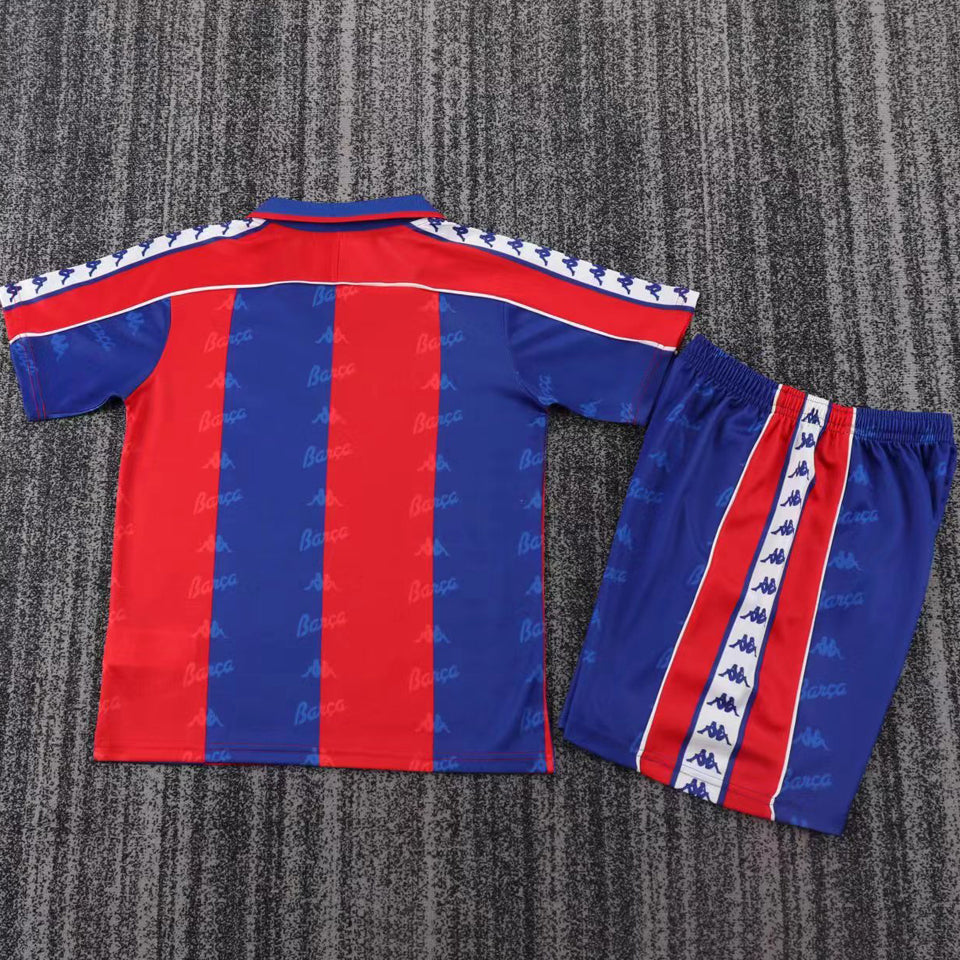 1992/95 Barcelona Home Short Sleeve Retro Kids Jersey
