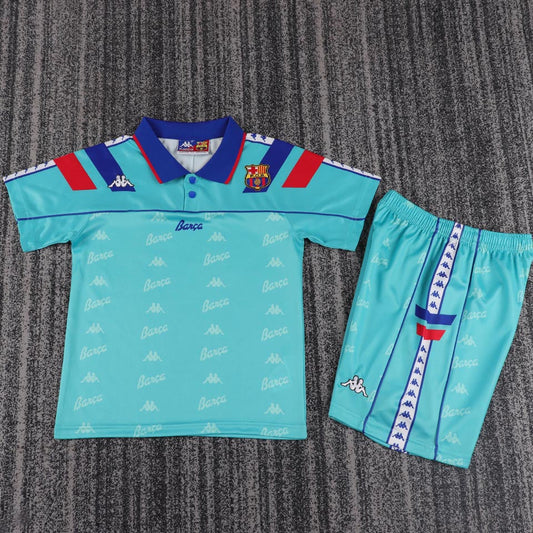 1992/95 Barcelona Away Short Sleeve Retro Kids Jersey