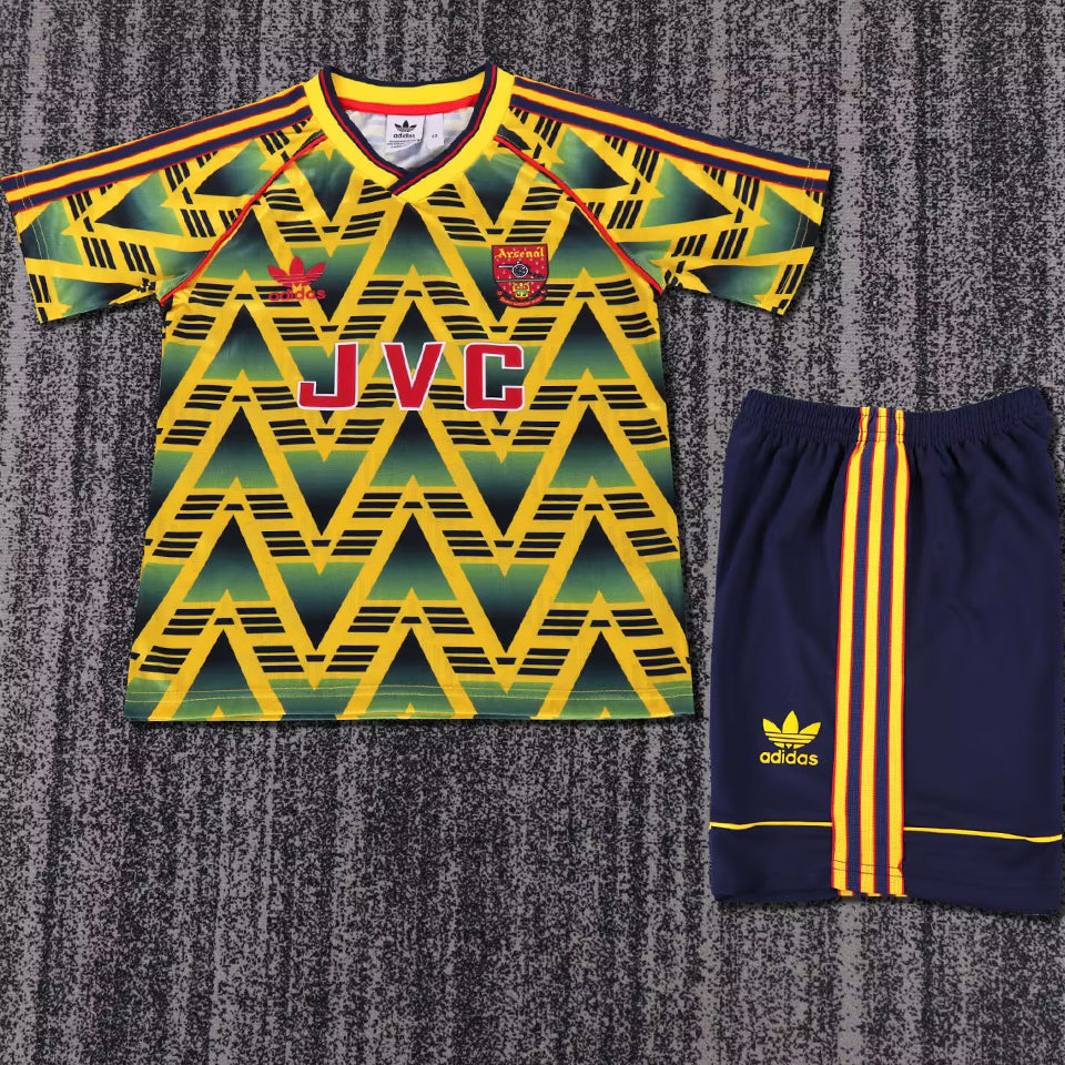 1991/93 Arsenal Away Short Sleeve Retro Kids Jersey