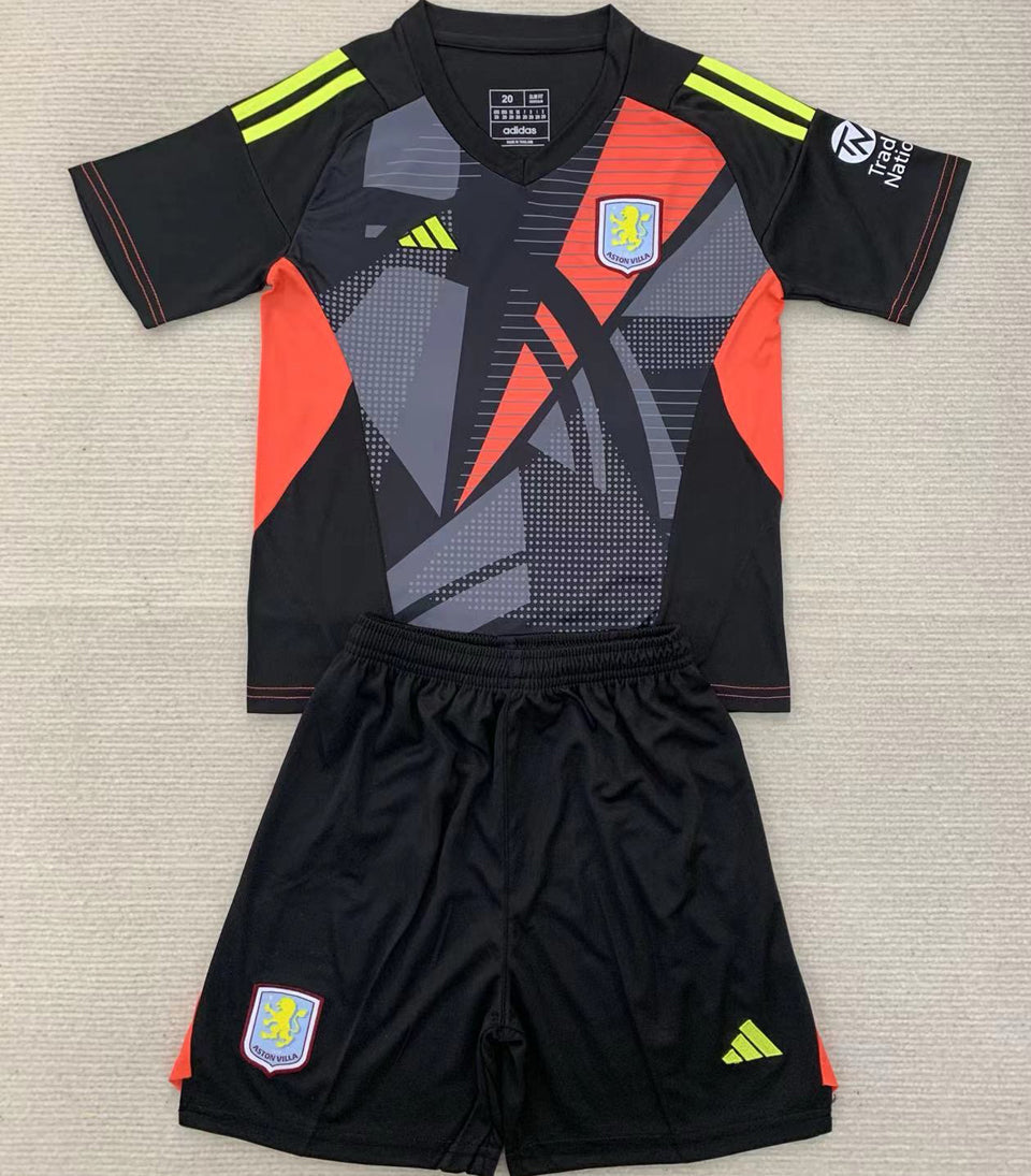2024/25 Aston Villa Goalkeeper Short Sleeve Jersey for Kids