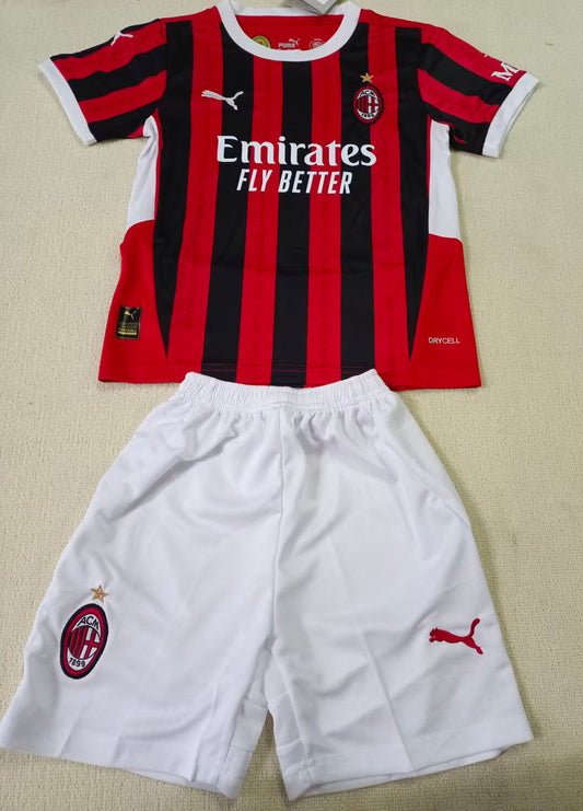 2024/25 AC Milan Home Short Sleeve Kids Jersey