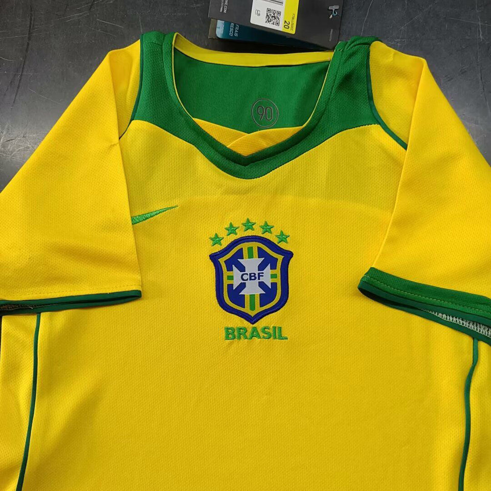 2004 Brazil Home Kids Retro Teams