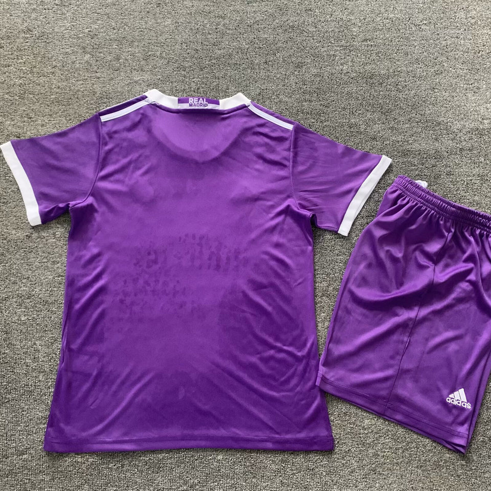 2016/17 Real Madrid Away Short Sleeve Retro Kids Jersey