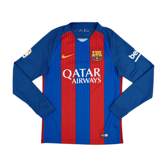 2016-17 FC Barcelona Home Long Sleeve Kit