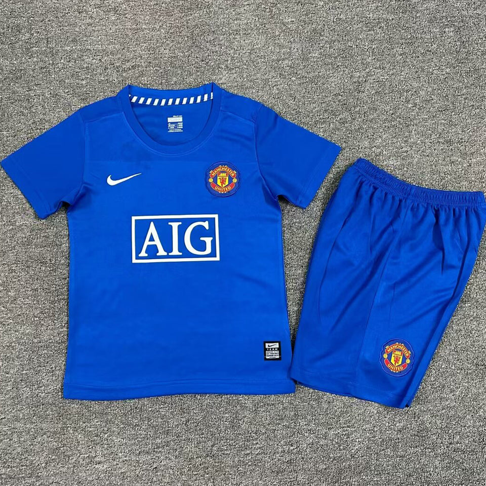 2008/09 Manchester United Third Short Sleeve Retro Kids Jersey