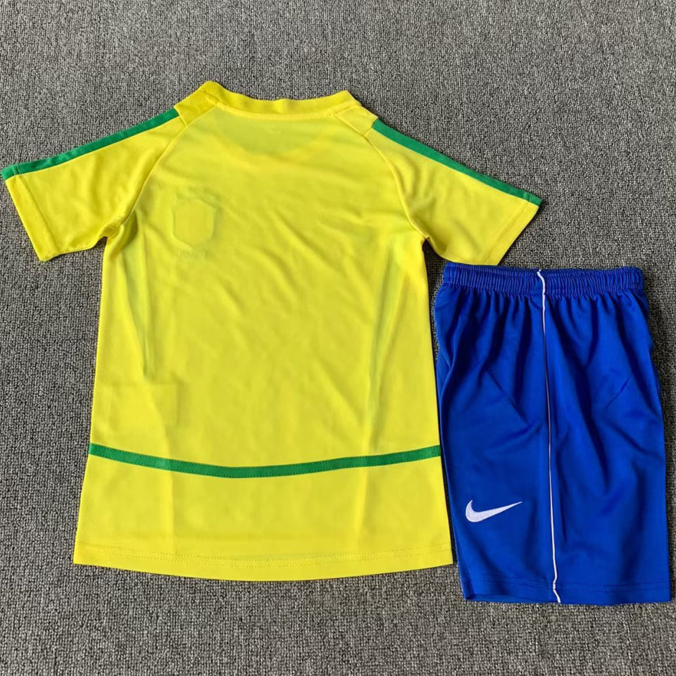 2002 Brazil Home Kids Retro Teams