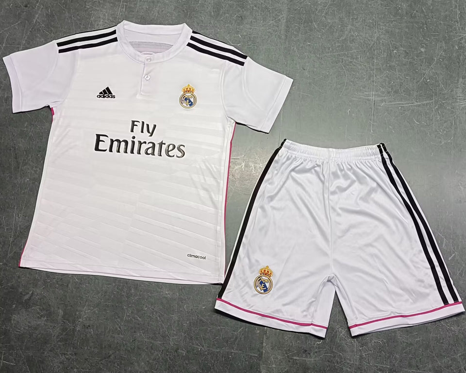 2014/15 Real Madrid Home Short Sleeve Retro Kids Jersey