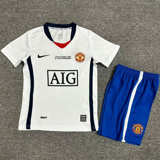 2008/09 Manchester United Away Short Sleeve Retro Kids Jersey