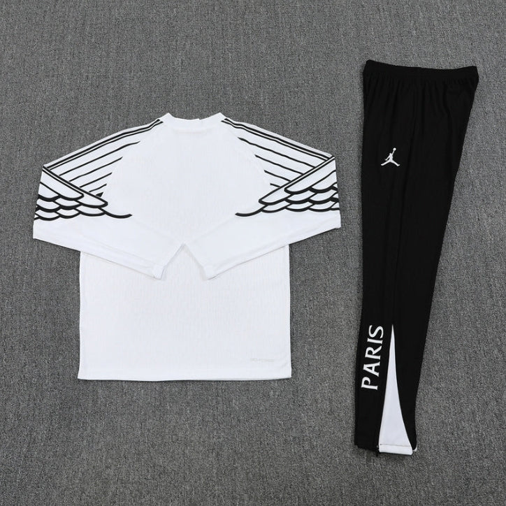 PSG Paris Saint Germain White and Black Tracksuit