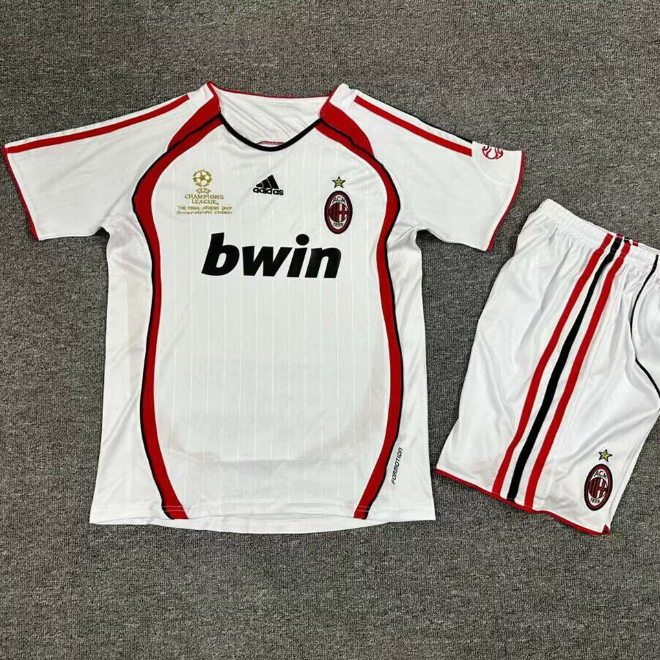 2006/07 AC Milan Away Short Sleeve Retro Kids Jersey